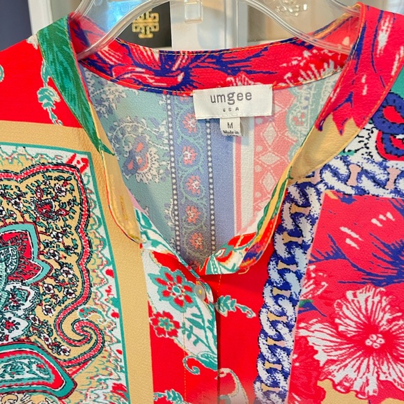 Umgee USA tie front top - Picture 3 of 5
